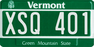 VT license plate XSQ401