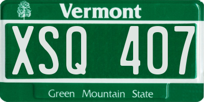 VT license plate XSQ407