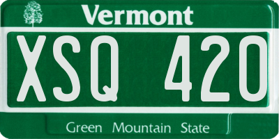 VT license plate XSQ420
