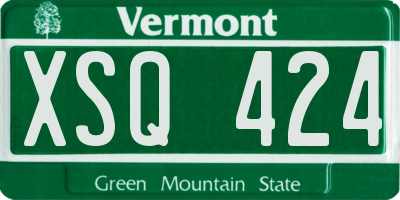 VT license plate XSQ424