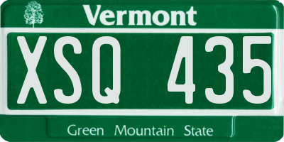 VT license plate XSQ435