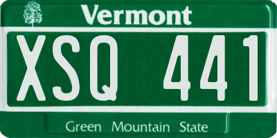 VT license plate XSQ441
