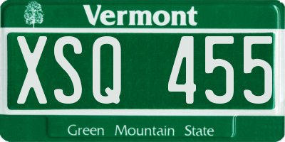 VT license plate XSQ455