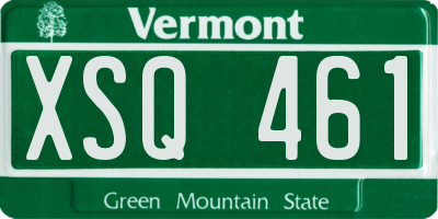 VT license plate XSQ461