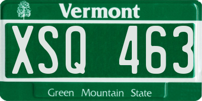 VT license plate XSQ463