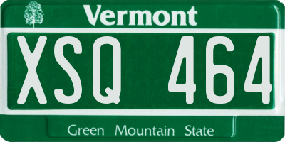 VT license plate XSQ464