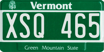 VT license plate XSQ465