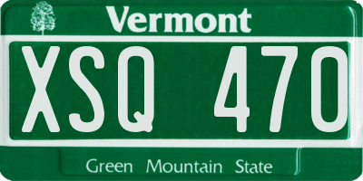 VT license plate XSQ470