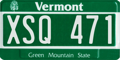 VT license plate XSQ471
