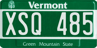 VT license plate XSQ485