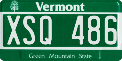 VT license plate XSQ486