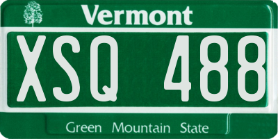 VT license plate XSQ488