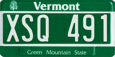 VT license plate XSQ491