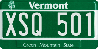 VT license plate XSQ501