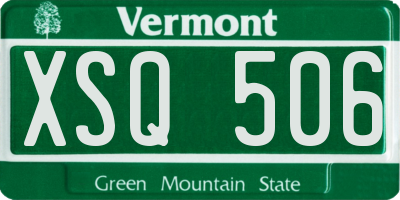 VT license plate XSQ506