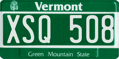 VT license plate XSQ508