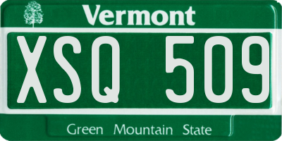 VT license plate XSQ509