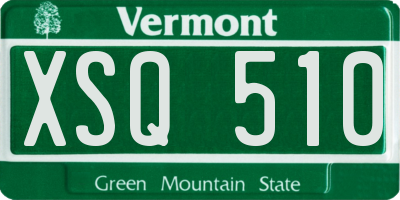 VT license plate XSQ510