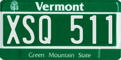 VT license plate XSQ511