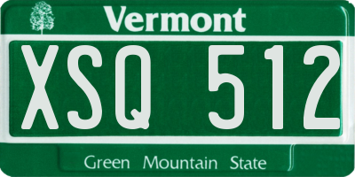 VT license plate XSQ512