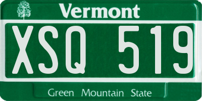 VT license plate XSQ519