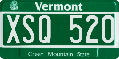 VT license plate XSQ520