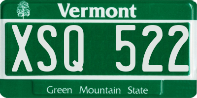 VT license plate XSQ522