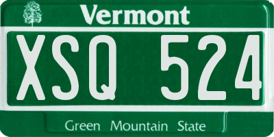 VT license plate XSQ524