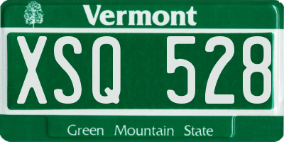 VT license plate XSQ528