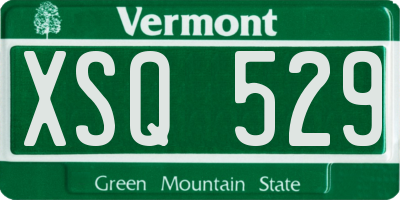 VT license plate XSQ529