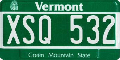 VT license plate XSQ532