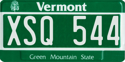 VT license plate XSQ544