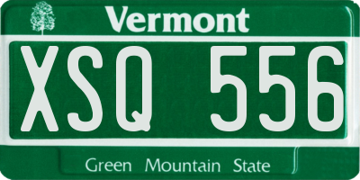 VT license plate XSQ556