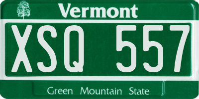 VT license plate XSQ557