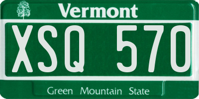 VT license plate XSQ570