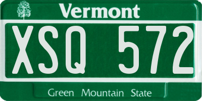 VT license plate XSQ572