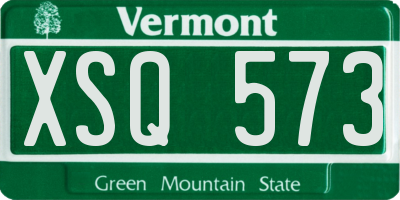 VT license plate XSQ573