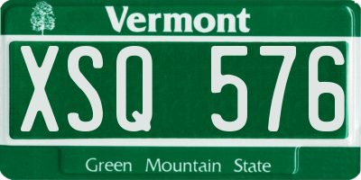 VT license plate XSQ576