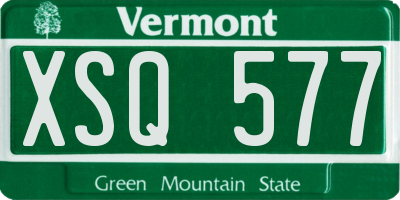 VT license plate XSQ577