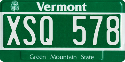 VT license plate XSQ578