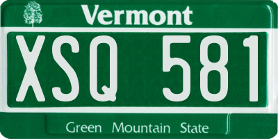 VT license plate XSQ581
