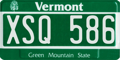 VT license plate XSQ586