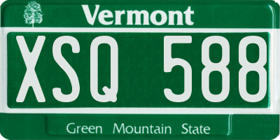 VT license plate XSQ588