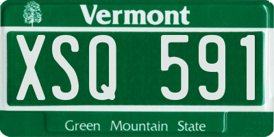 VT license plate XSQ591