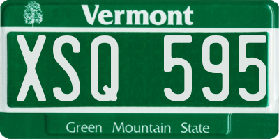 VT license plate XSQ595