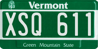 VT license plate XSQ611