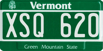 VT license plate XSQ620