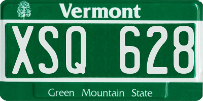 VT license plate XSQ628