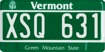 VT license plate XSQ631