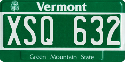 VT license plate XSQ632